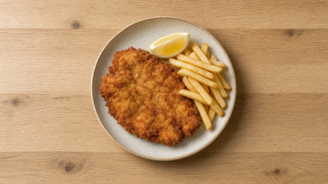 Schnitzel mit Pommes, Beispielbild